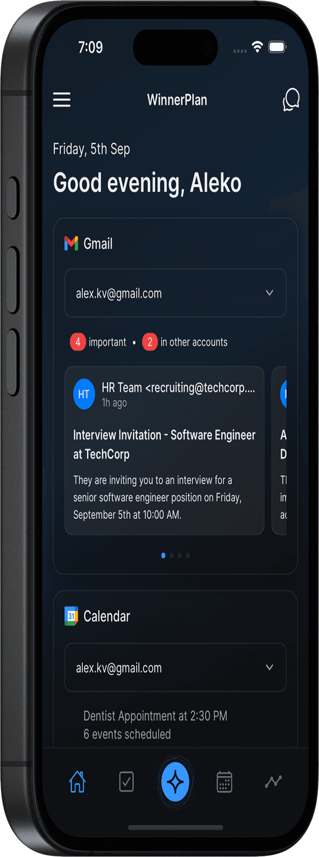 WinnerPlan app notification features
